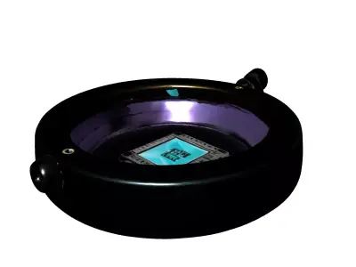 Futuristic Microchip Pendant Necklace Low-poly 3D model