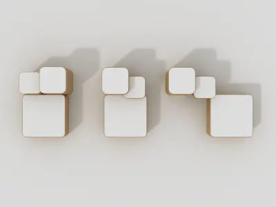 Display cabinet Low-poly 3D model