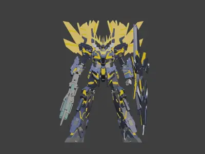 RX-0 N Unicorn Gundam 02 Banshee Norn 3D model