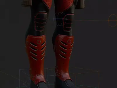 Deadpool 3D Model Rigged PBR Blender FBX OBJ Low-poly 3D model