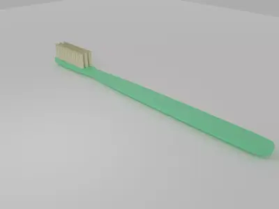 old toothbrush low poly 3d model Free low-poly 3D model