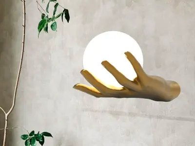 hand Wall Lamp 3D print model