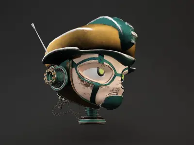 Mini Robot Head V2 3D model