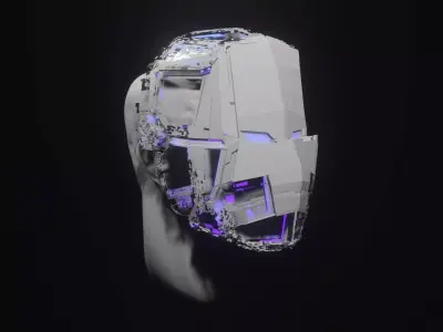 3D Model Nano-Tech Mask Sci-Fi Robot 3D model