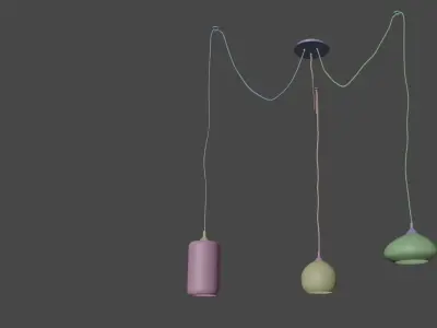 Modern ceiling lamps for interior design 3D model