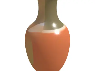 Modern Abstract Decorative Vase Low-poly 3D model