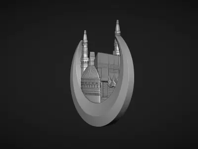 Makka Madina Kaabe Bas Relief 3D print model