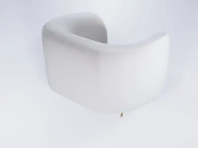 Low Poly Lounge Armchair - Modern Living Room Relax Chair 3D model