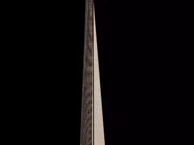 Elegant wicker floor lamp  3D model