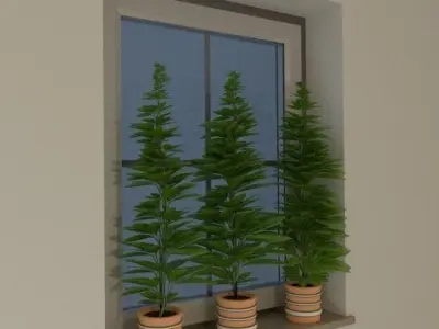 Window Plant Free 3D model