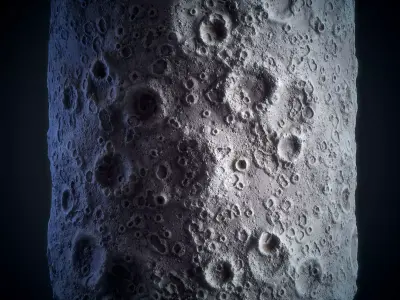 Moon Surface Stylized - Vol 01 - SBsar - Maps 3D model