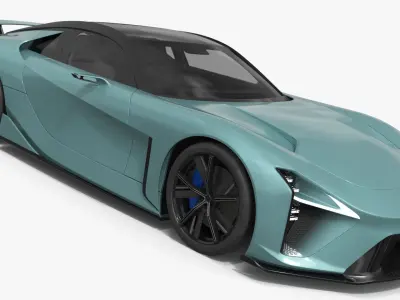  Lexus Future Sport Concept Vehicle Turquoise Simplified 