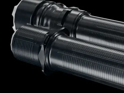 tactical flashlight 2 Low-poly 3D model