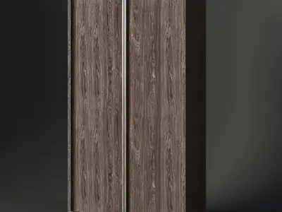 BEZIER PANEL DOUBLE-DOOR CABINET 3D model