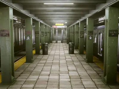 Subway Station - Real Time - Scene Low-poly 3D model
