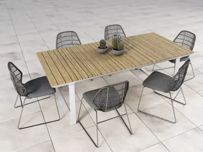 Chair Crinoline B and B Italia Outdoor 3D model