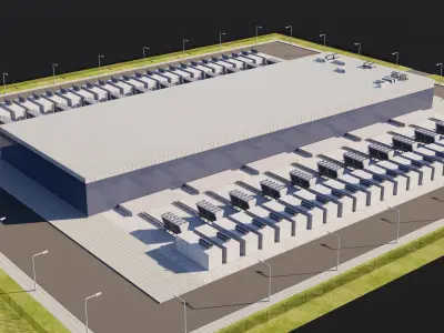 Data Center Building 3D model