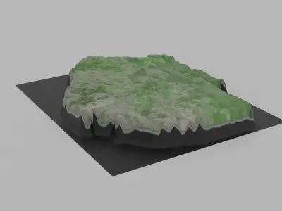 Eswatini Map Country Low-poly 3D model