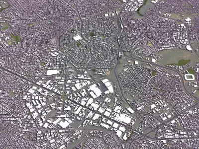 Contagem - 3D City Model Low-poly 3D model