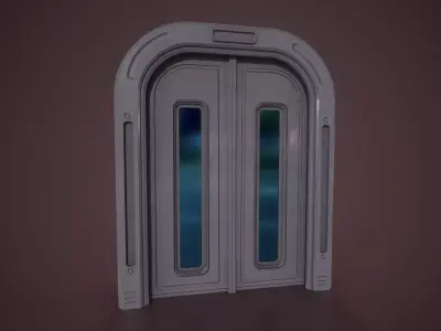 Sci Fi Door Low-poly 3D model