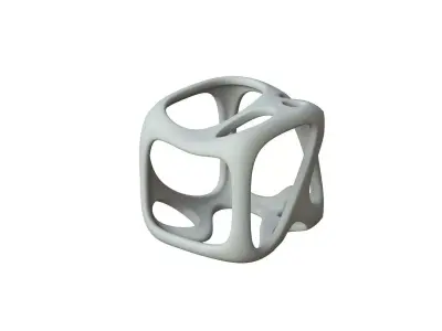 SciFi Cube Object No 17196 Low Poly Shape Texture