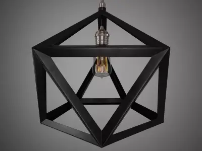 Lamp geometric pendant light 3D model