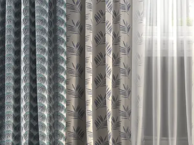 Curtain Set 209 3D model