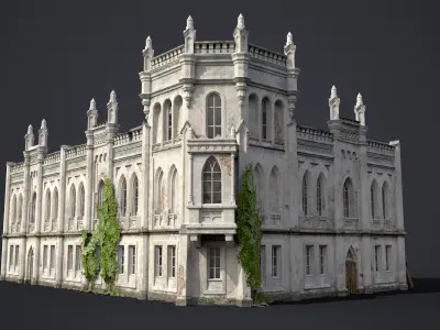 Old Abandoned Residence Low-poly 3D model