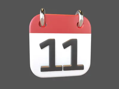 Calendar 11 To 20 Icon Pack Vol 1 3D model