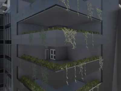 Modern Office Building Revit and Twinmotion 3D model