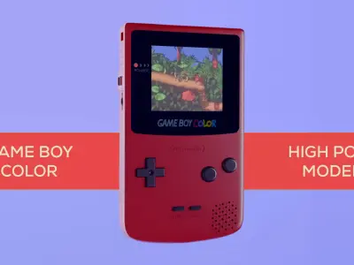 Gameboy Color - Blender 3D model