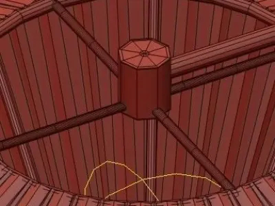 Untitled light fixture with five shades 3D model