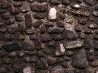 Stone - Old Pavement Pebbles Wall Vol 01 - PBR scanned texture  Texture