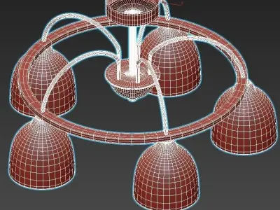 artee light chrome ceiling light 3D model
