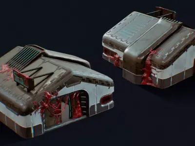 Doomed Hangar Low-poly 3D model
