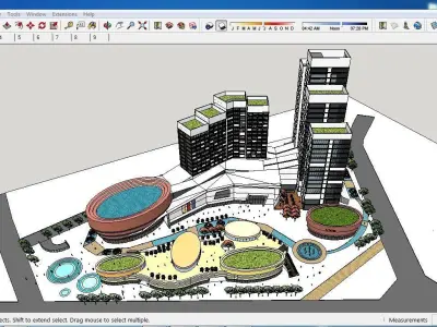 Sketchup Shopping Center A9 3D model