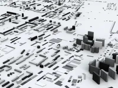 Rostov on Don Streets and Buildings 3D model