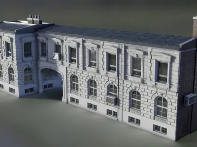 European Building 05 Low-poly 3D model