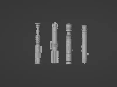 Lighsabers One-Twelfth Scale 3D print model