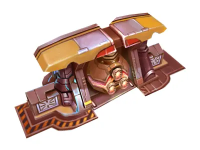 Wall Fortress - Flame Type 08 3D model