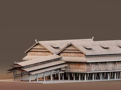 Traditional Houses - Rumah Dalam Loka Low-poly 3D model