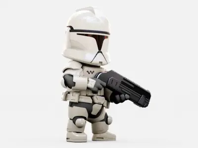 OLD REPUBLIC TROOPER RIGGED 3D model