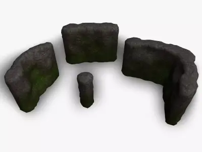 Cave Walls 1 - Moss 1 Low-poly 3D model