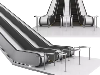 Escalator  Low-poly 3D model