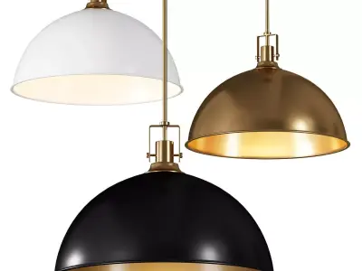 Single Dome Kitchen Island Pendant Light 3D model