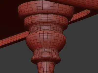 Linen Footstool ottomana 3D model