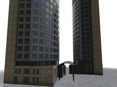 Amsterdam Akzo Nobel Low-poly 3D model