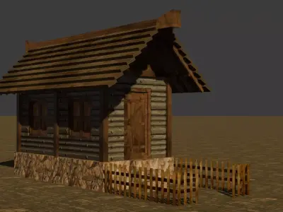 Medieval House 11 Free low-poly 3D model