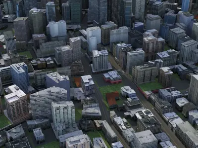 City 86 Low-poly 3D model