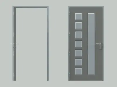 Door sets 6 3D model